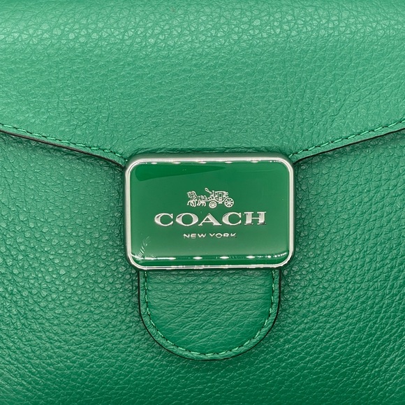 Coach Mini Pepper Crossbody in Green Leather with Silver Hardware - Picture 3 of 14